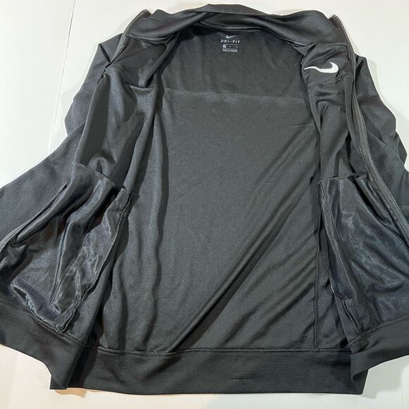 Nike Dri Fit Black Full Zip Warm up Jacket Track Jacket Men's Medium AT3220-010 - Picture 6 of 7